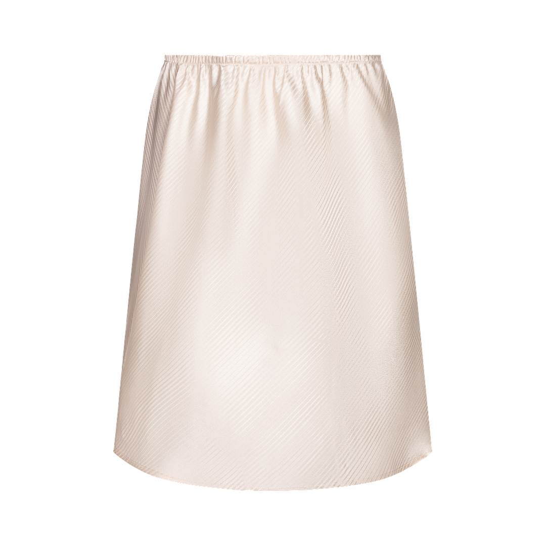 HW324 - half slip with tonal stripes, woven polyester-Half Slips-Taupe-16