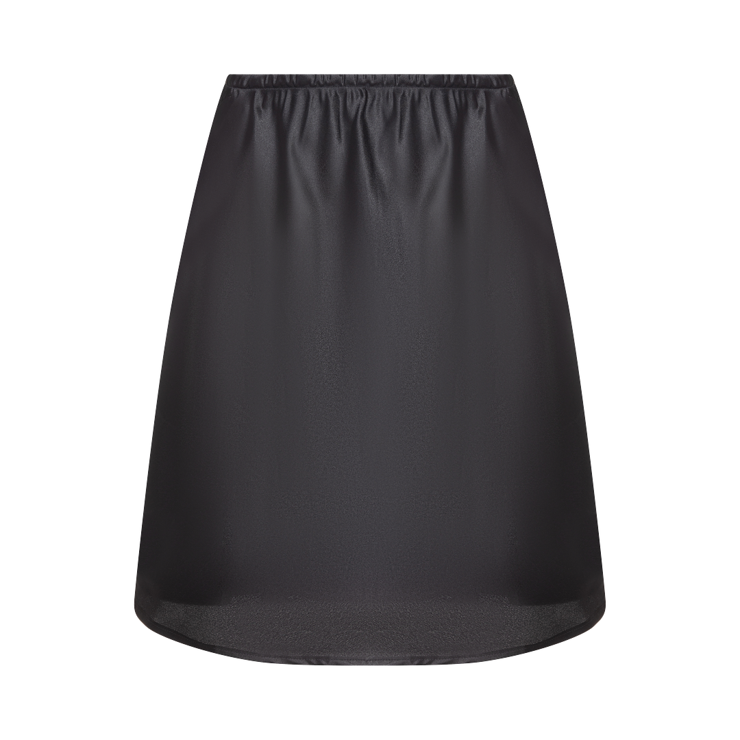 HW325 - elegant half slip, woven polyester-Half Slips-Black-20
