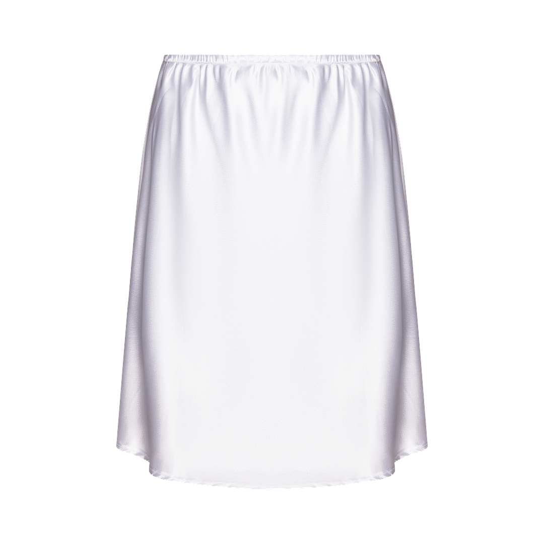 HW325 - elegant half slip, woven polyester-Half Slips-White-16