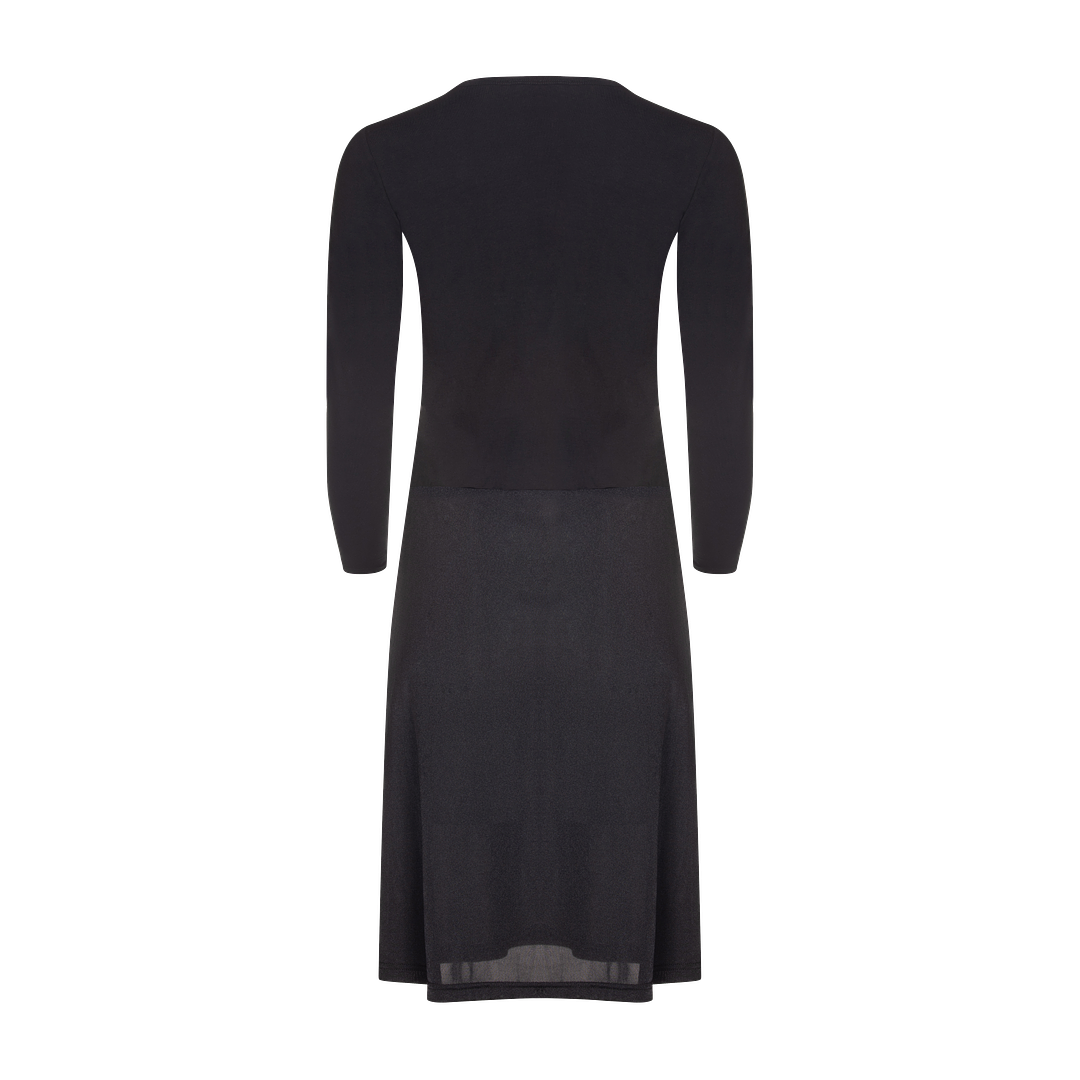 FK335 - long sleeve shell slip, organic cotton top nylon bottom-Full Slips-Gemsli Intimates