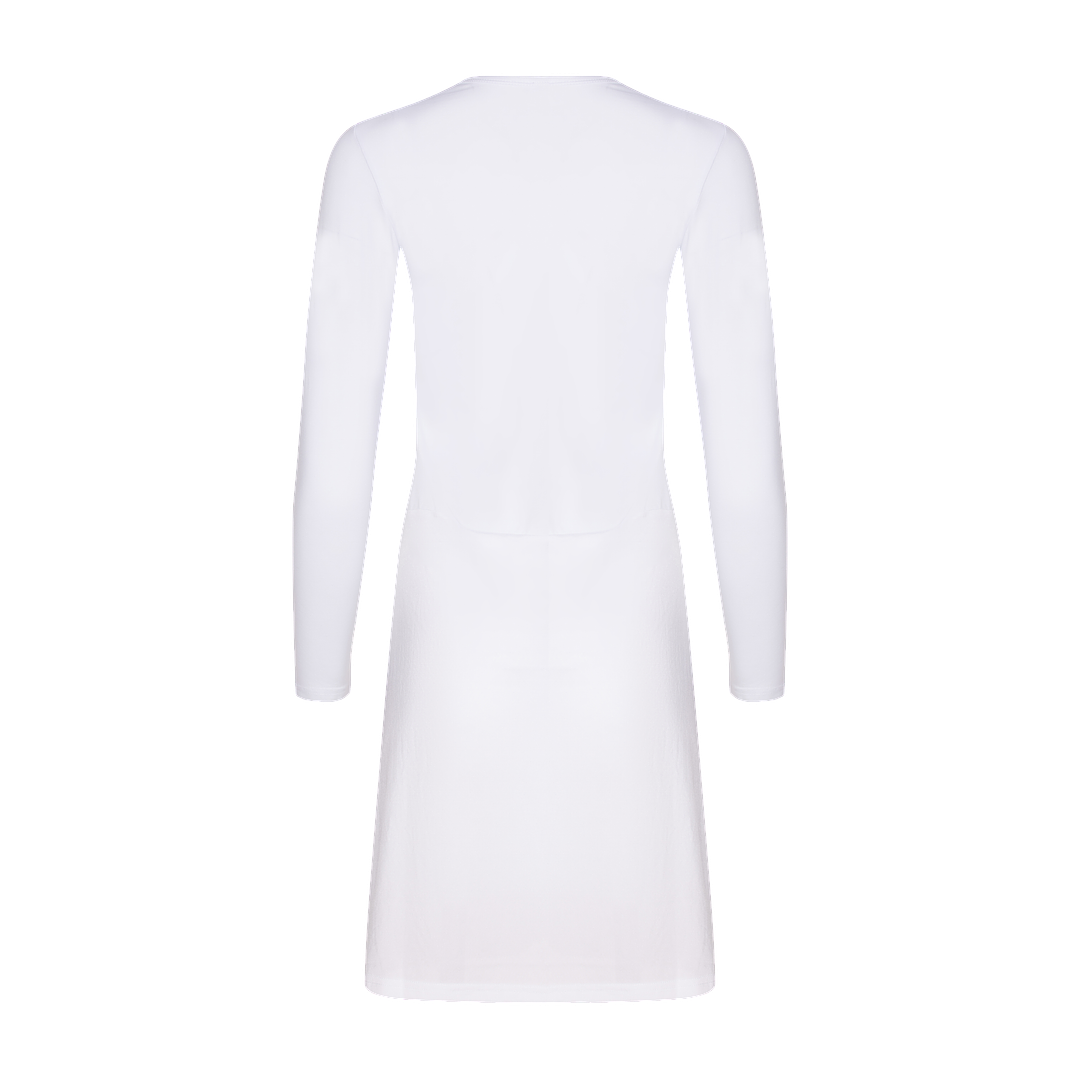 FK335 - long sleeve shell slip, organic cotton top nylon bottom-Full Slips-Gemsli Intimates
