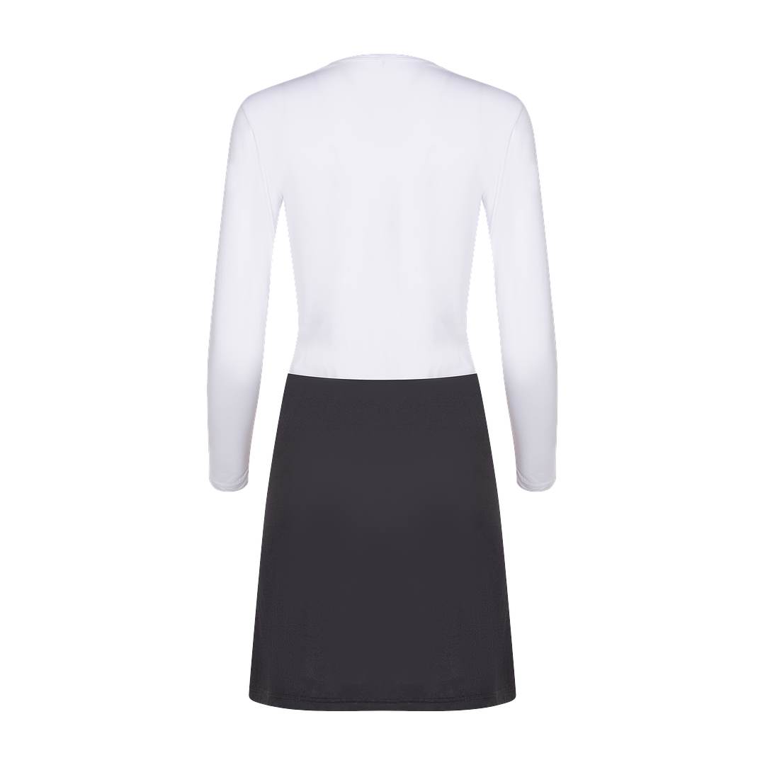 FK335 - long sleeve shell slip, organic cotton top nylon bottom-Full Slips-Gemsli Intimates