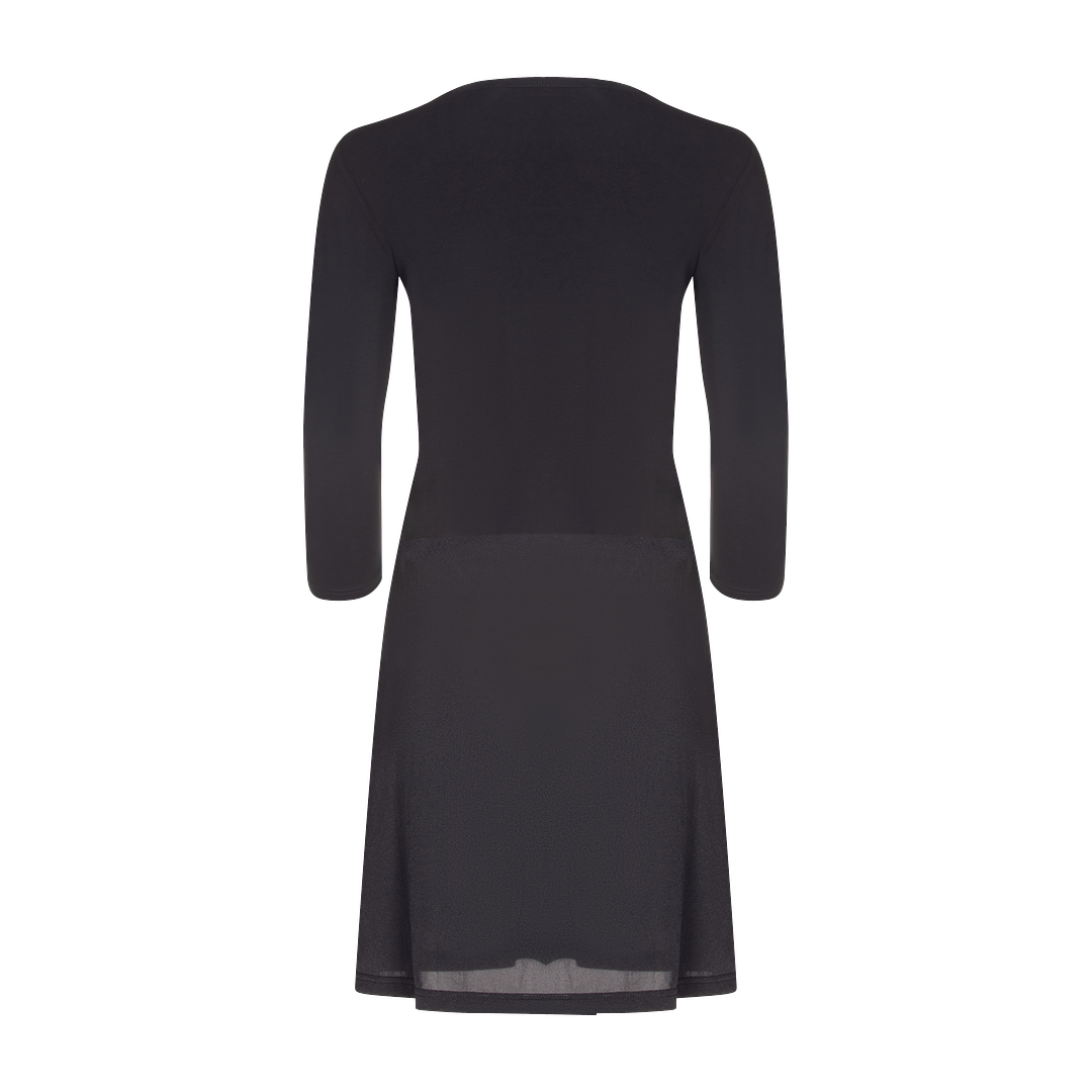 FK336 - 3/4 sleeve shell slip, organic cotton top nylon bottom-Full Slips-Gemsli Intimates