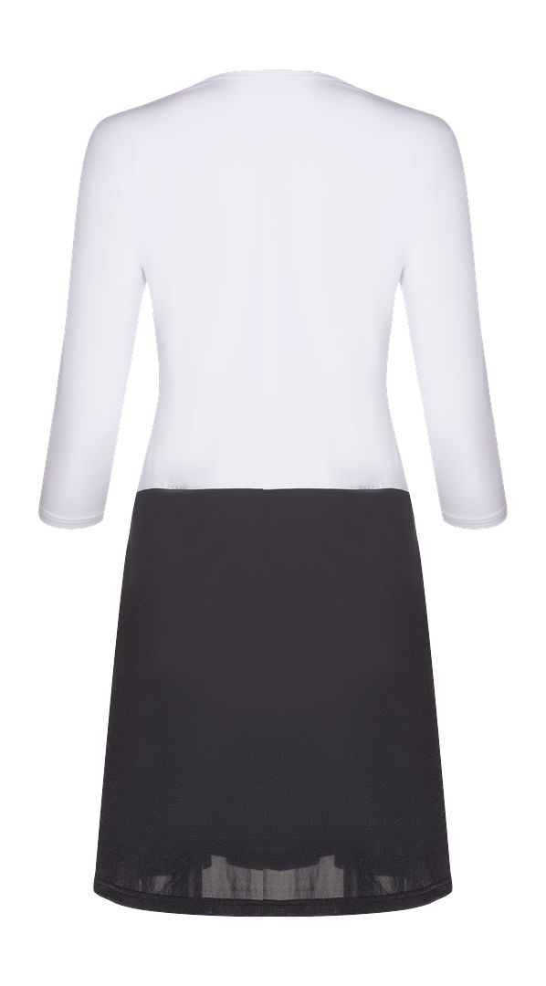 FK336 - 3/4 sleeve shell slip, organic cotton top nylon bottom-Full Slips-Gemsli Intimates