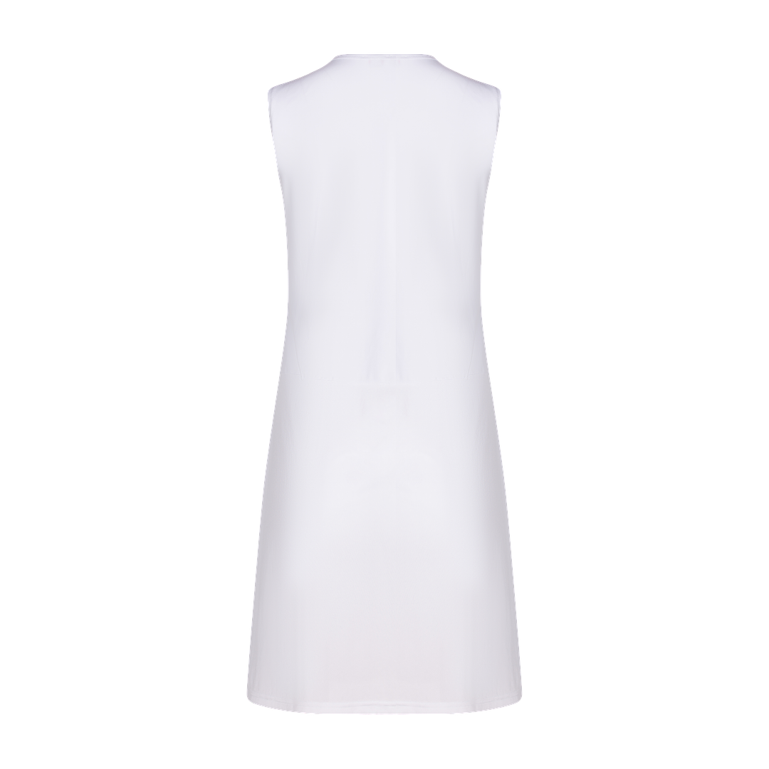 FK338 - sleeveless shell slip, organic cotton top nylon bottom-Full Slips-Gemsli Intimates