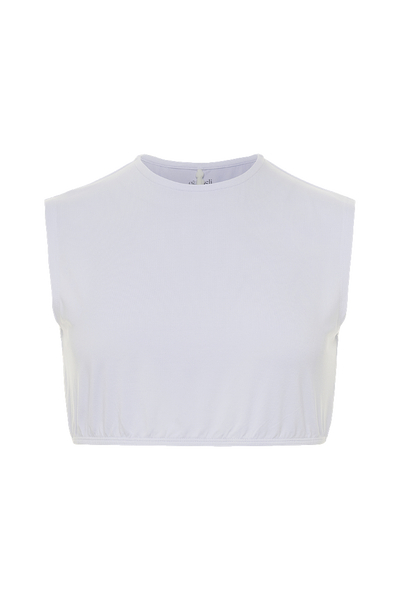 トップス Sinli SH368 - sleeveless crop shell, with adjust-a-neck, viscose