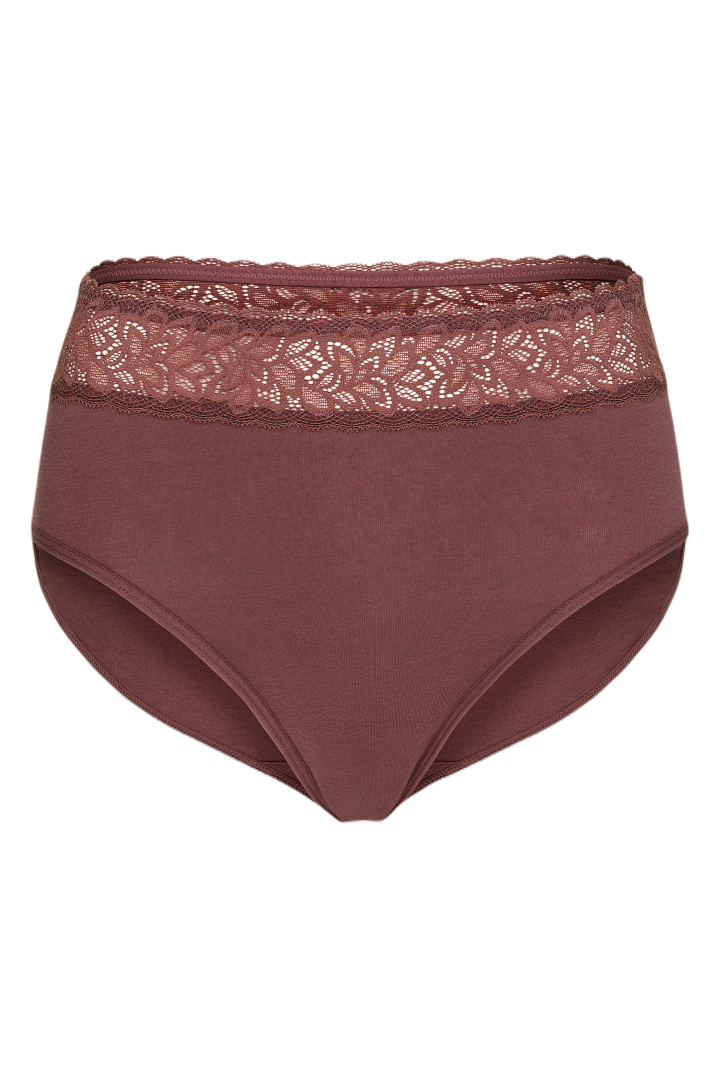 PT0026 - Cotton Hipster with Lace Wasitband