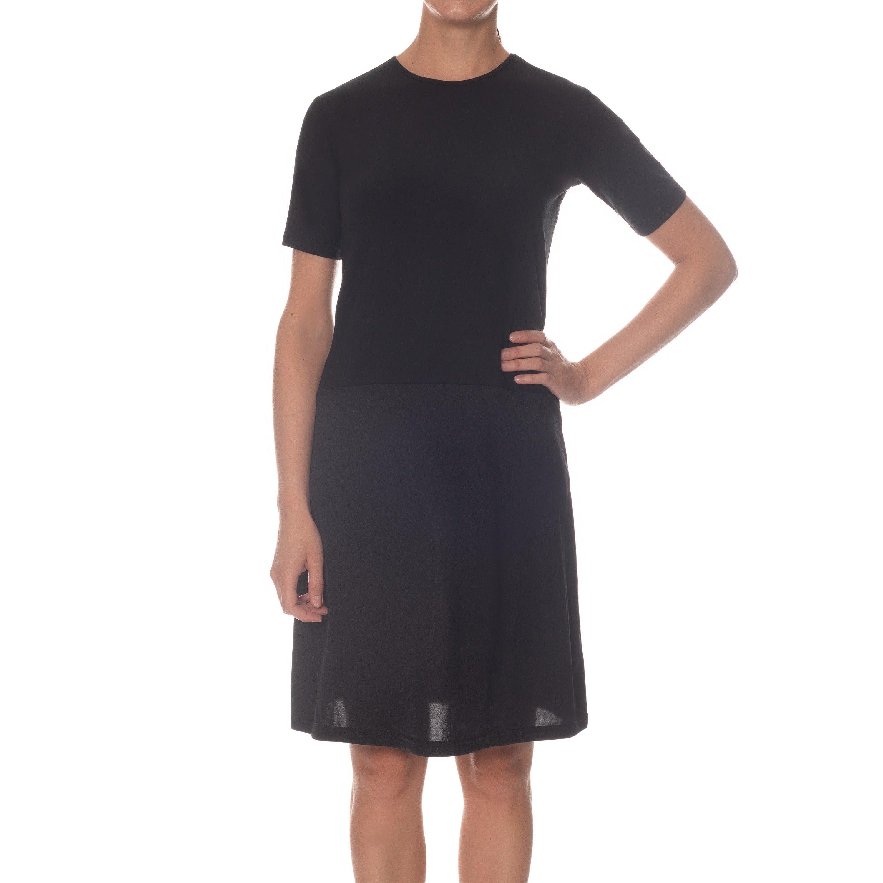 FK337 - short sleeve shell slip, organic cotton top nylon bottom-Full Slips-Black-37