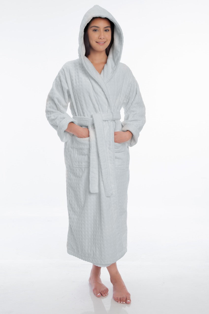 TR4001 - waffle terry robe, hooded