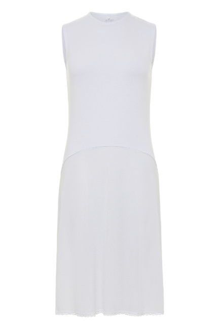 FK314 - sleeveless shell slip, with adjust-a-neck-Full Slips-White-37